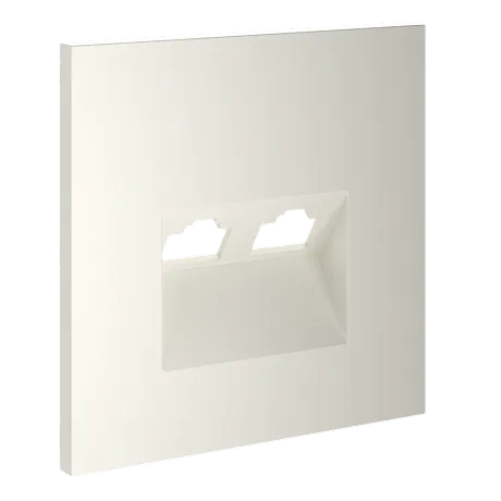 Накладка для розетки компьютерной двойной RJ45+RJ45 кат.6, S70 (хлопок)