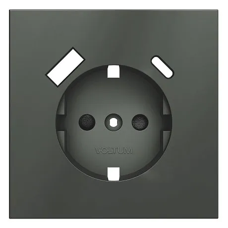 Накладка для розетки с заземлением и защитными шторками, с USB A+C, S70 (титан)