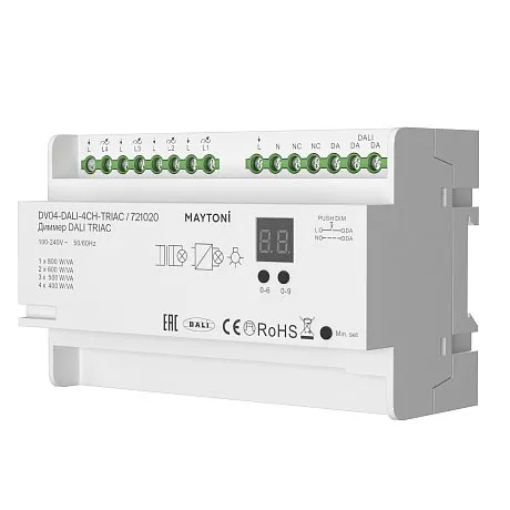 Диммер DALI DT6 четырёхканальный TRIAC 230В DIN 800Вт