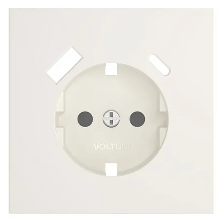 Накладка для розетки с заземлением и защитными шторками, с USB A+C, S70 (хлопок)