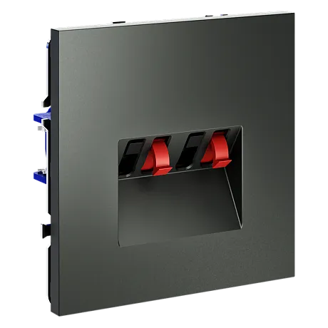 Розетка акустическая встраиваемая VOLTUM S70 4-местная, (титан)