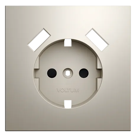 Накладка для розетки с заземлением и защитными шторками, с USB A+A, S70 (кашемир)