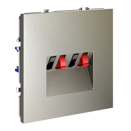 Розетка акустическая встраиваемая VOLTUM S70 4-местная, (шелк)
