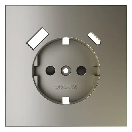 Накладка для розетки с заземлением и защитными шторками, с USB A+C, S70 (шелк)