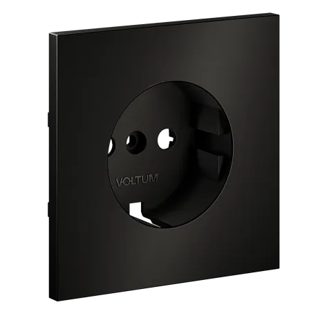 Накладка для розетки с заземлением, S70 Metal (антрацит)