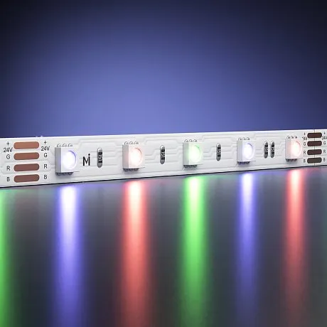 Светодиодная лента Ультра 24В 5050 14,4Вт/м Цветная (RGB) 5м IP 20 201139