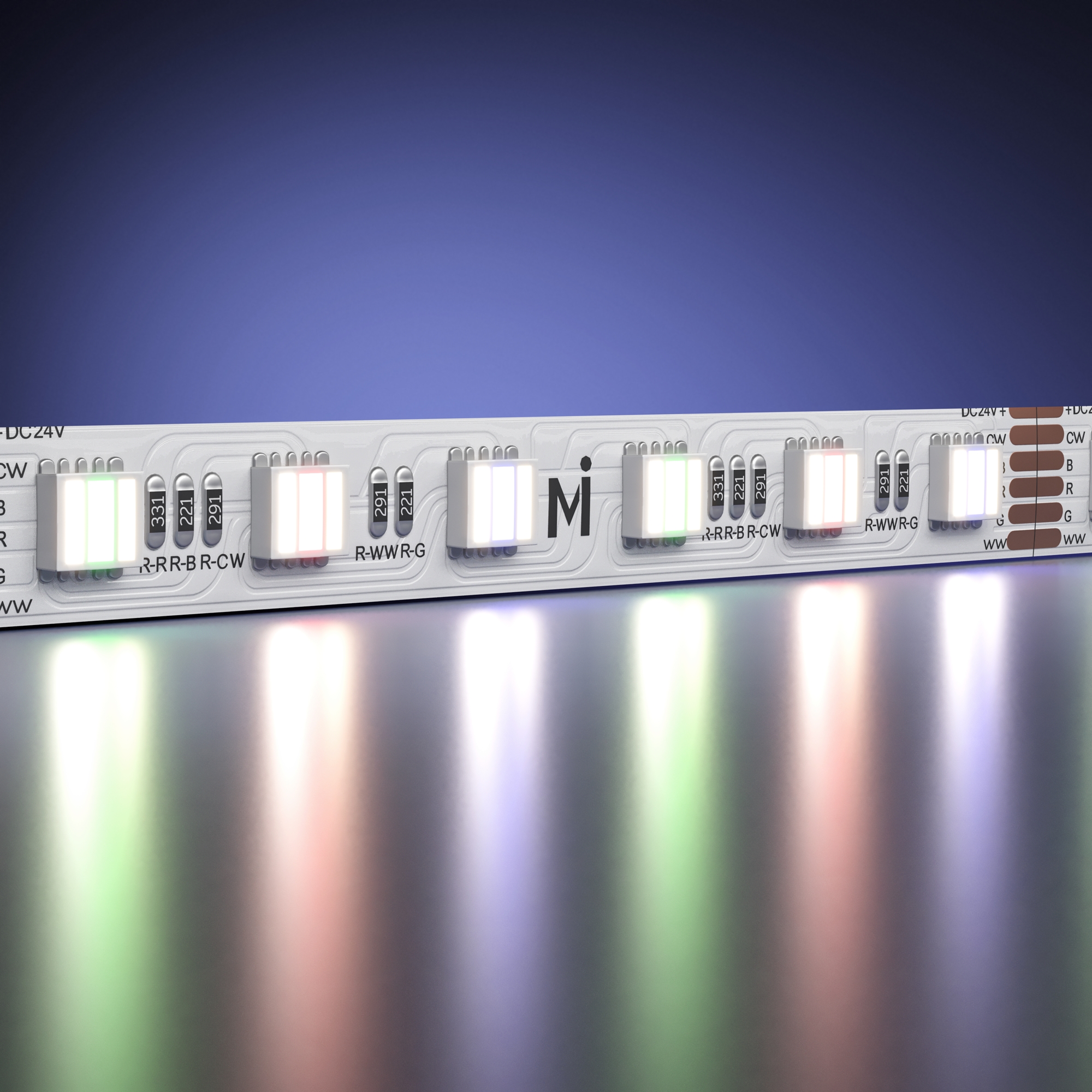 Светодиодная лента Ультра 24В 5050 20Вт/м Цветная (RGB) - Комбинированная (MIх) 2700-6500 K 5м IP 20 201136