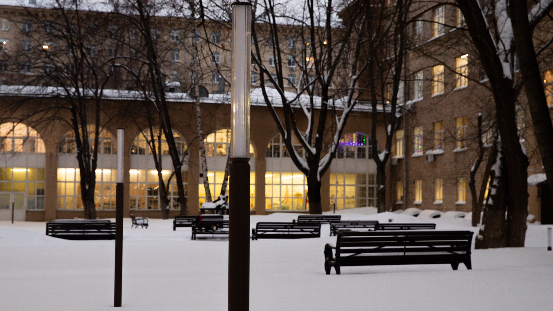 Свет, который рождает зимнюю сказку: Maytoni во дворе университета им. С. Г. Строганова