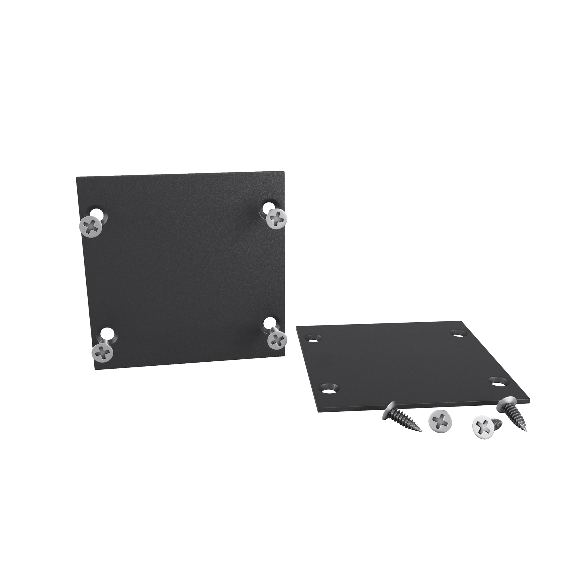 Комплект заглушек для радиусного профиля 2шт. черный