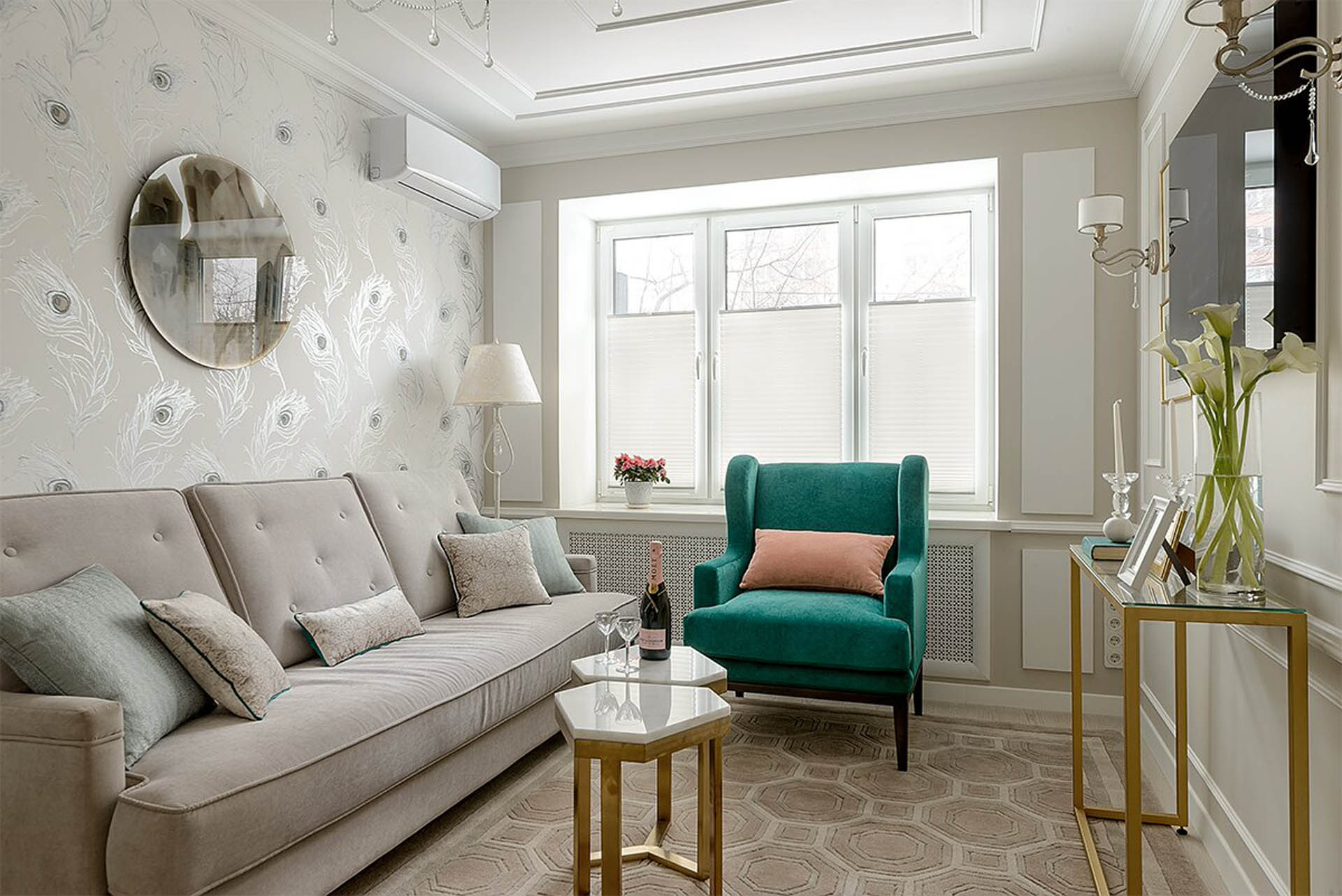 Светильники Maytoni в проекте в стиле ар-деко