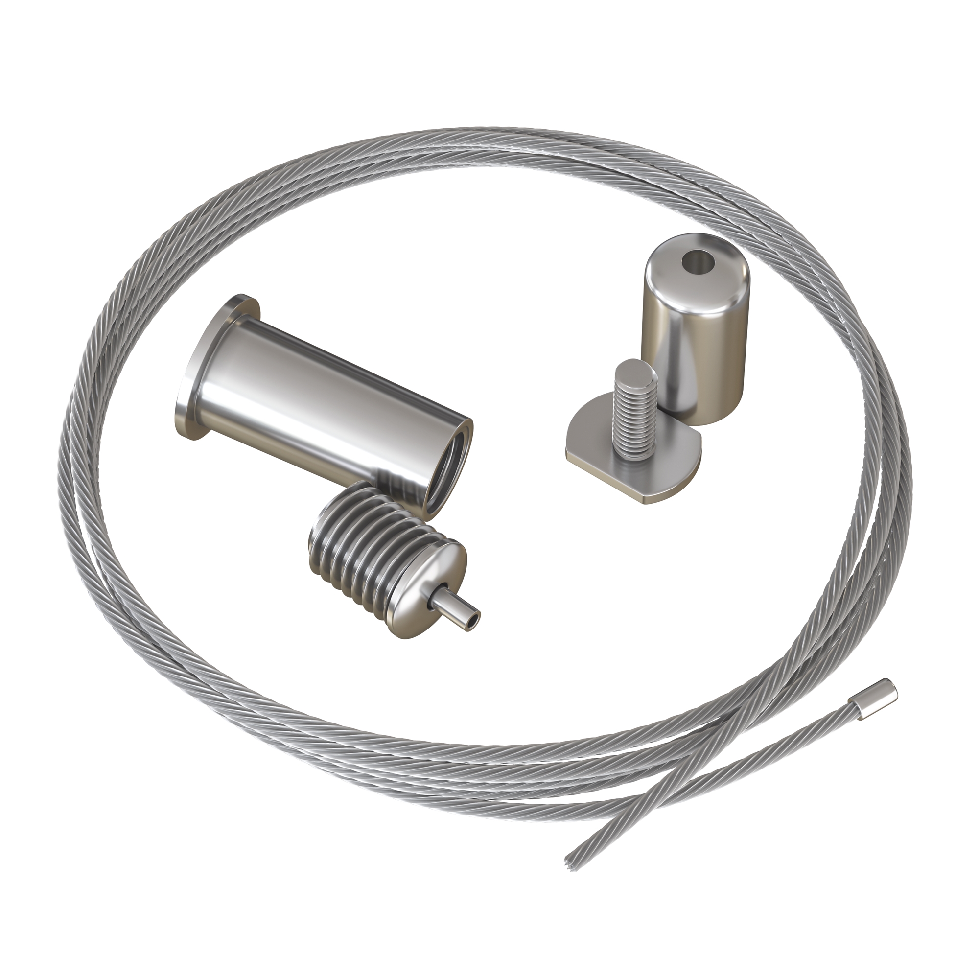 Тросовый подвес (Серебро, 2 м), ALM-P-2000