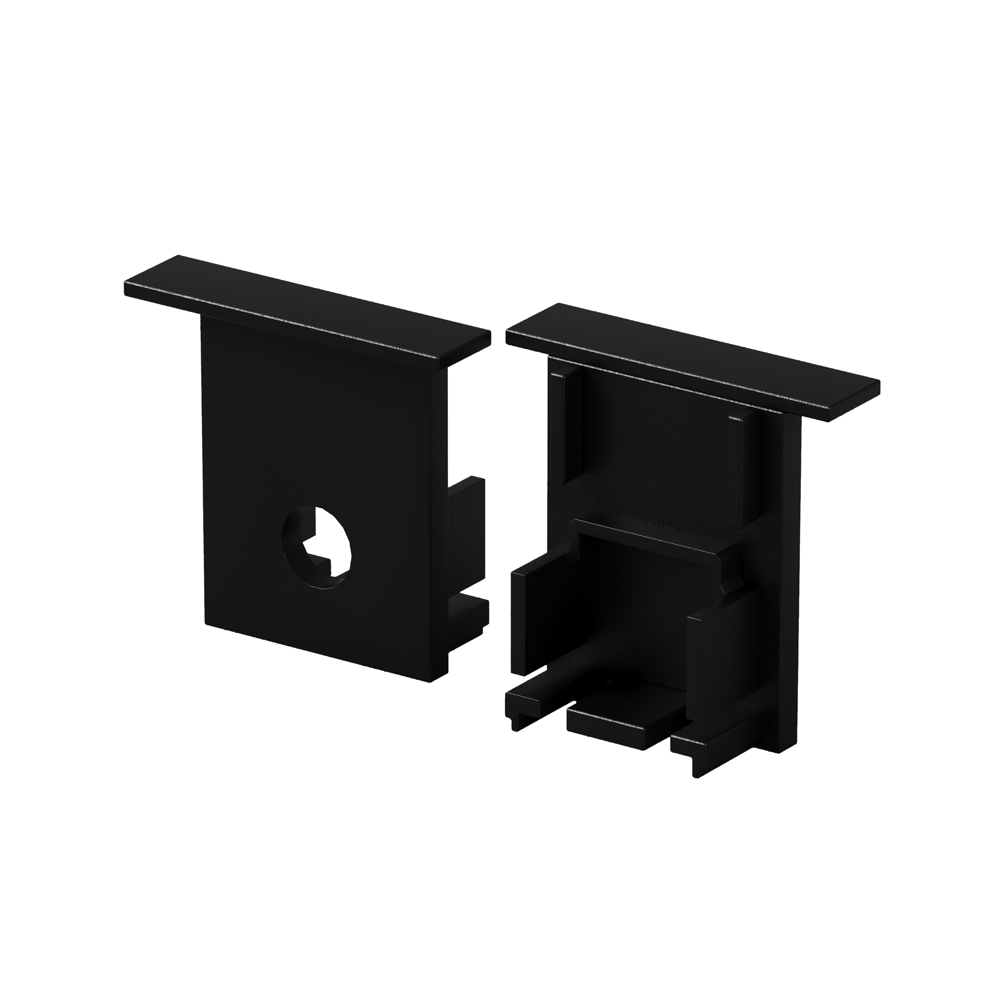 Комплект заглушек (для профиля 22x22) 2 шт., ALM-2222-B-EC 642051