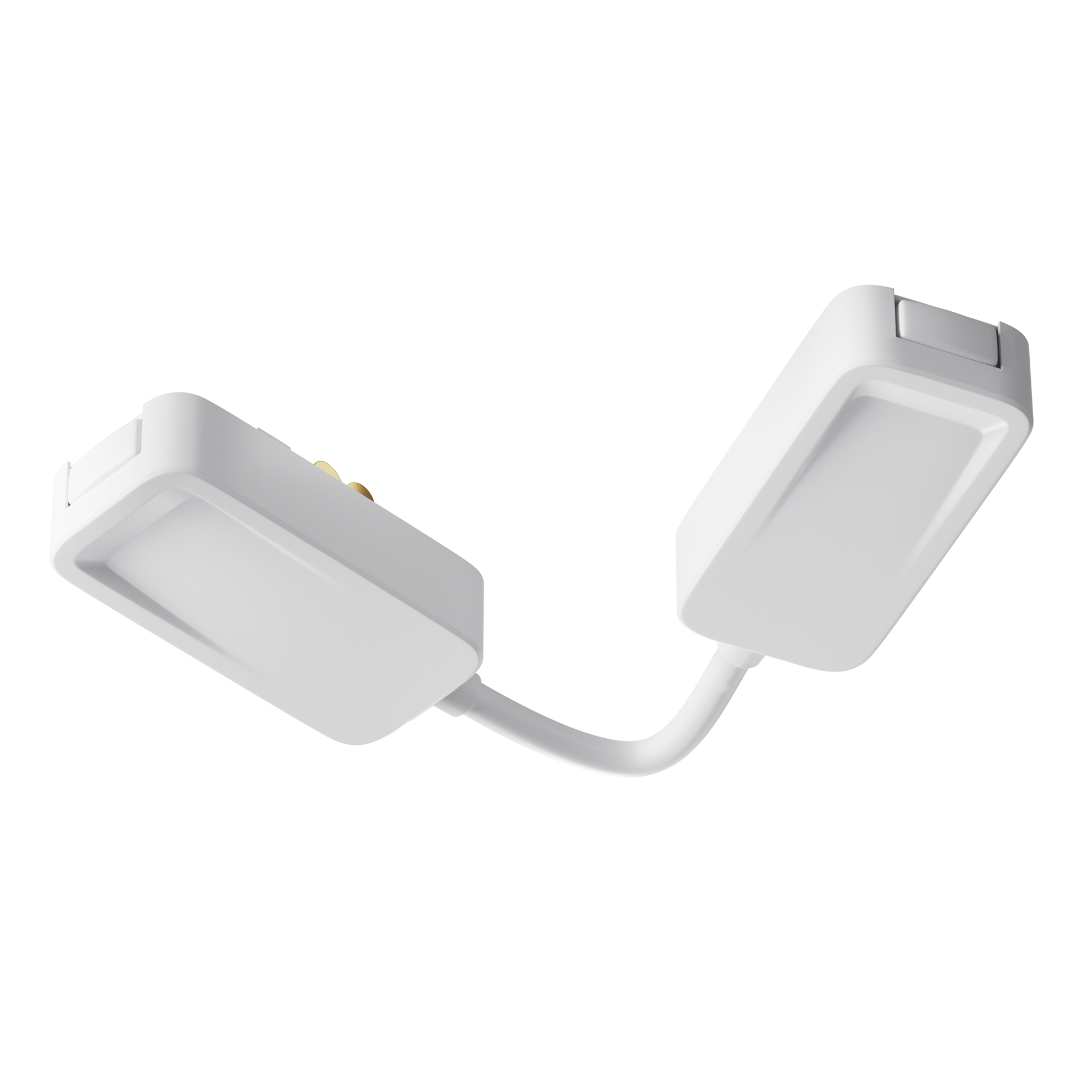 Коннектор питания угловой встраиваемый 6см Radity белый