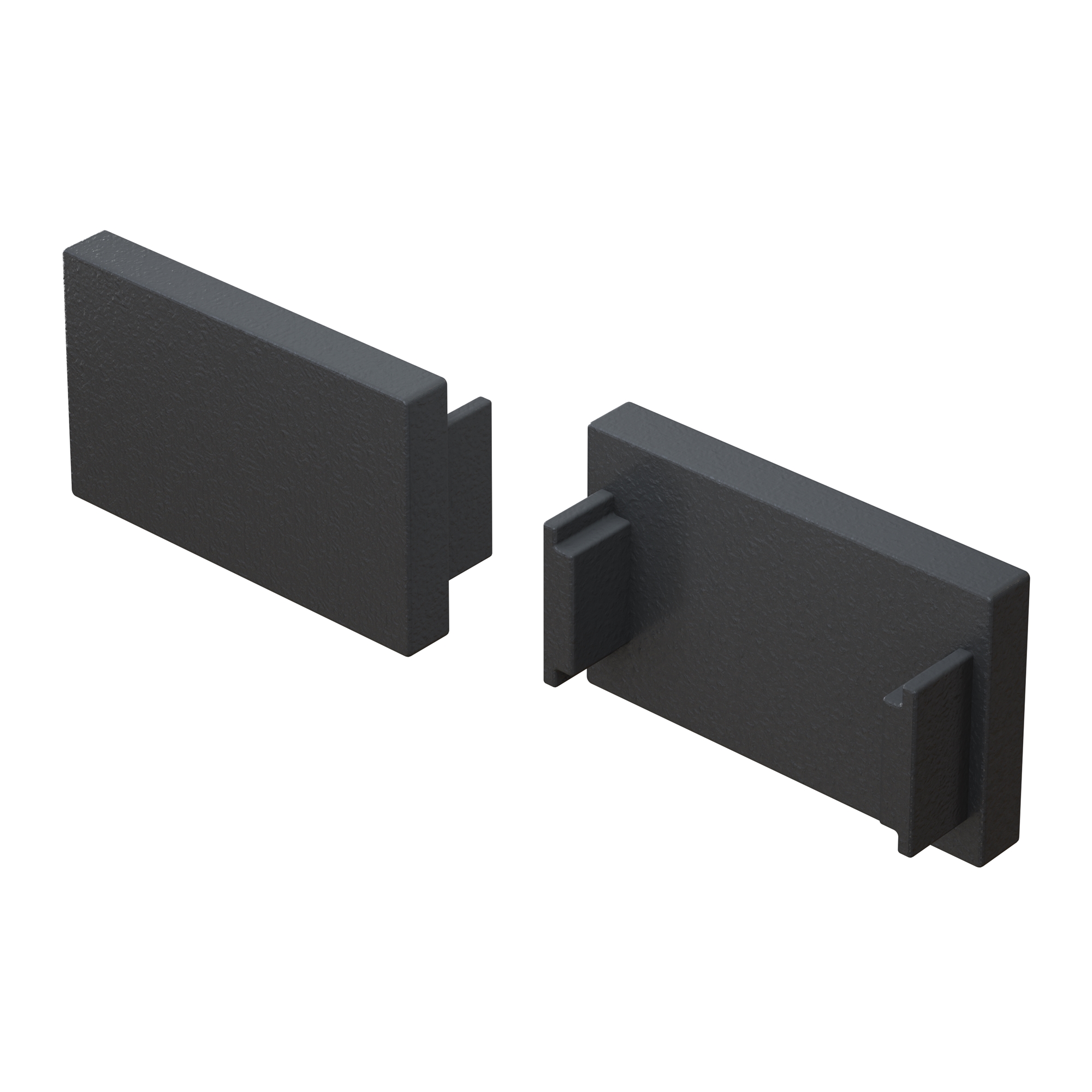 Заглушка для накладного/встраиваемого шинопровода, 2 шт. Basity, черный