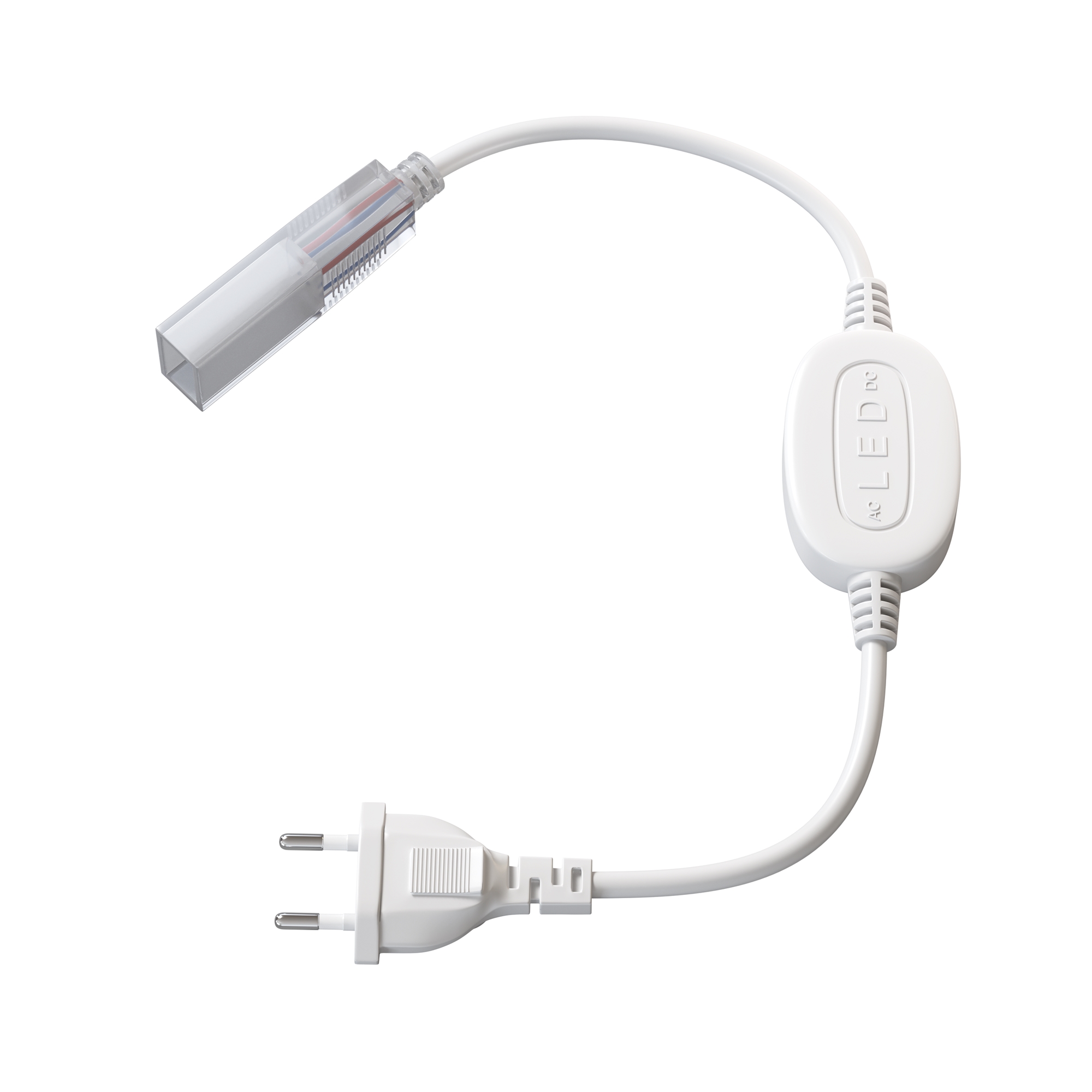 Коннектор питания с сетевой вилкой для светодиодной ленты 220В 201205