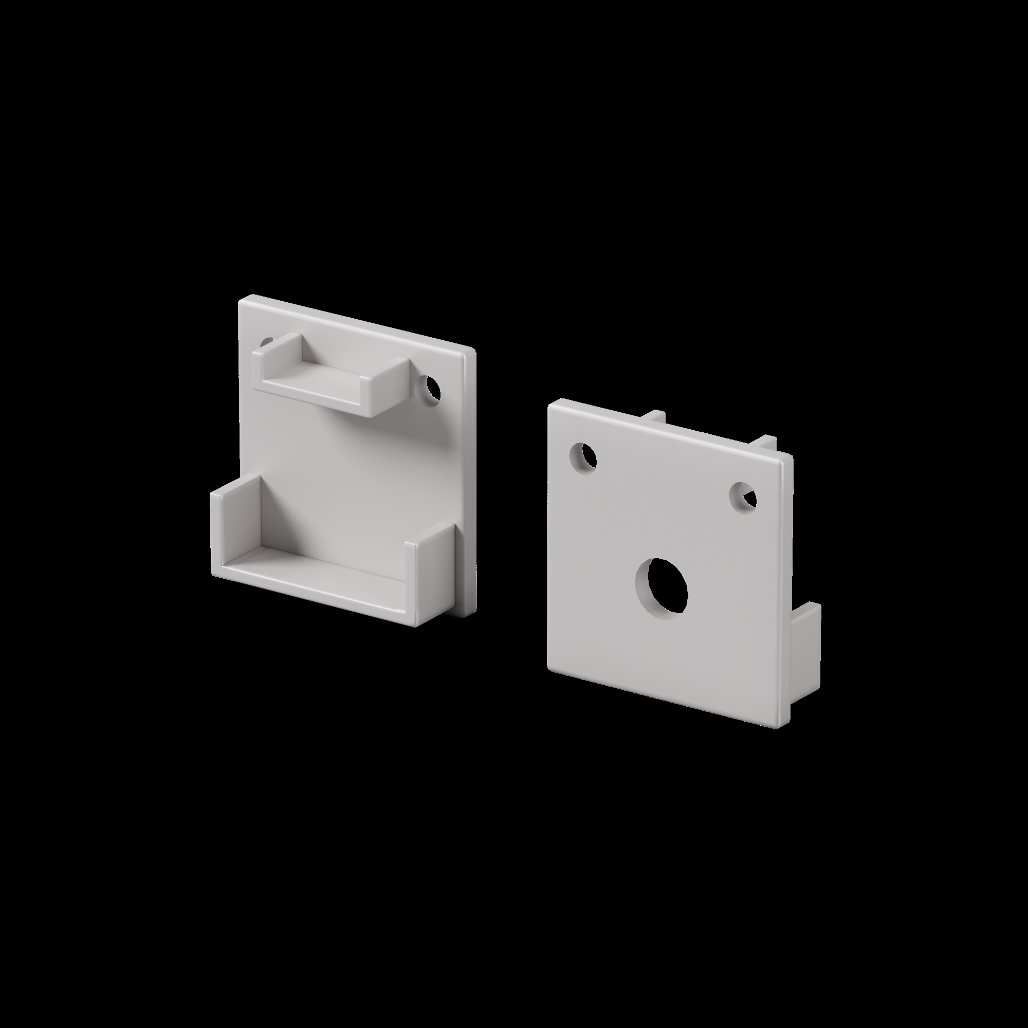 Комплект заглушек (для профиля 20x20) 2 шт., ALM-2020B-EC 642077