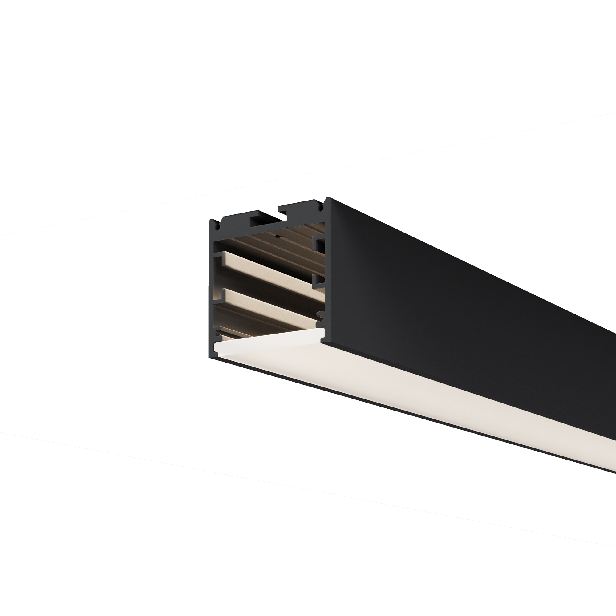 Радиусный профиль 35x35 линейный черный 2.5м