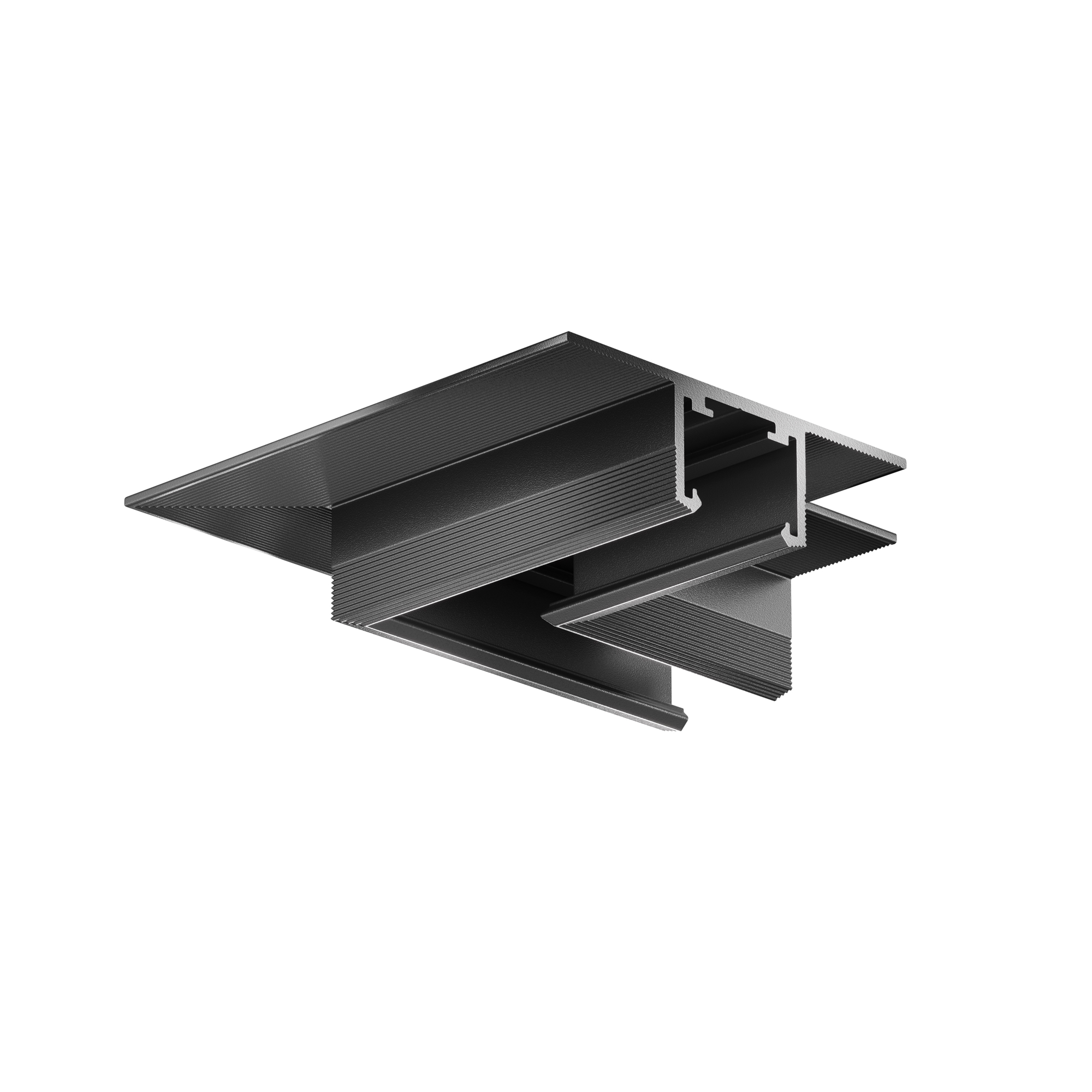 Угол-соединитель 90° Exility X встраиваемый под ГКЛ 12,5мм, черный