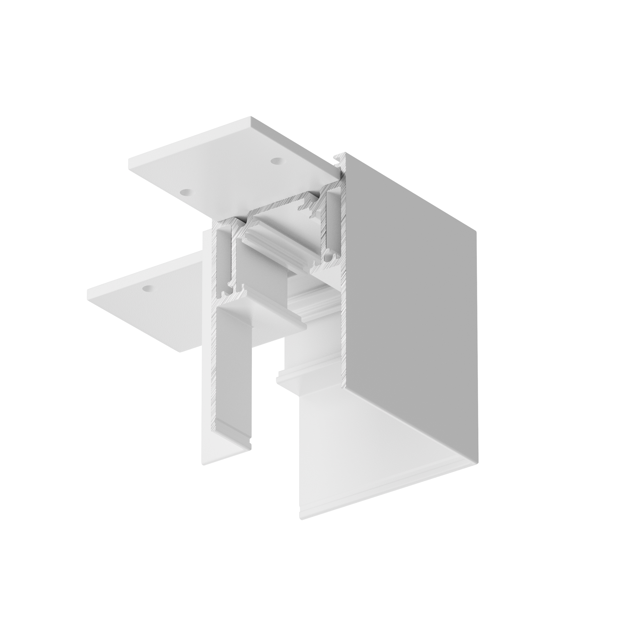 Угловой коннектор S35 накладной белый