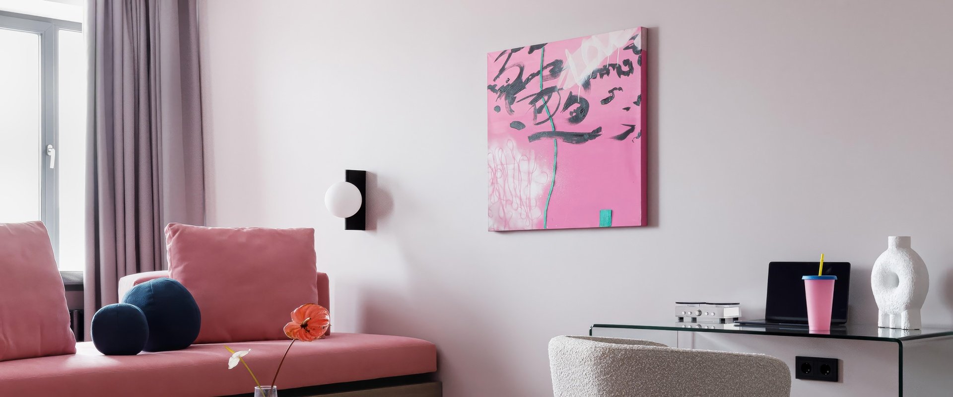 Яркая квартира 80 м² для блогера в Москве