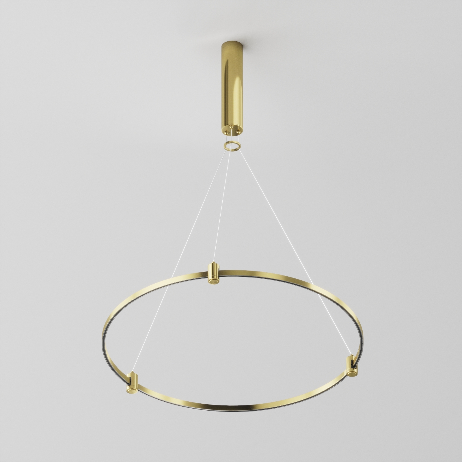 Готовая конструкция круглая D650мм c основанием под блок питания без светильников и блока питания, латунь