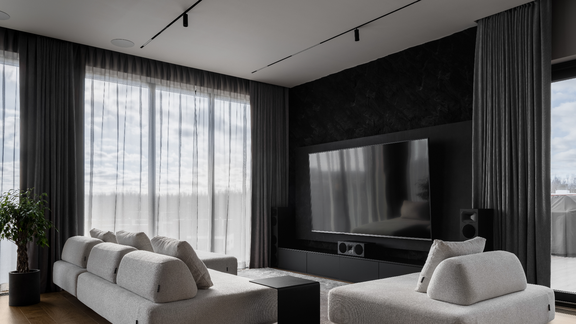 Свет и камень: современный загородный интерьер