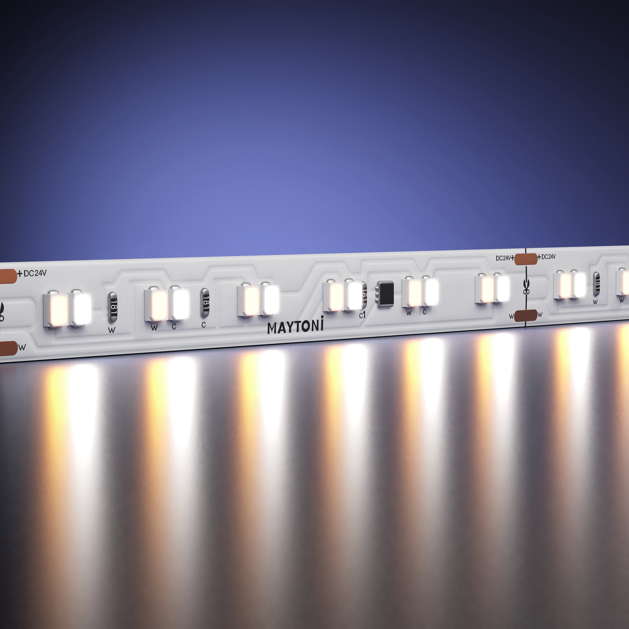 Светодиодная лента Ультра 24В 2835 21,3Вт/м 5м 3K-4K-6K IP20 (Встроенный контроллер) 201127