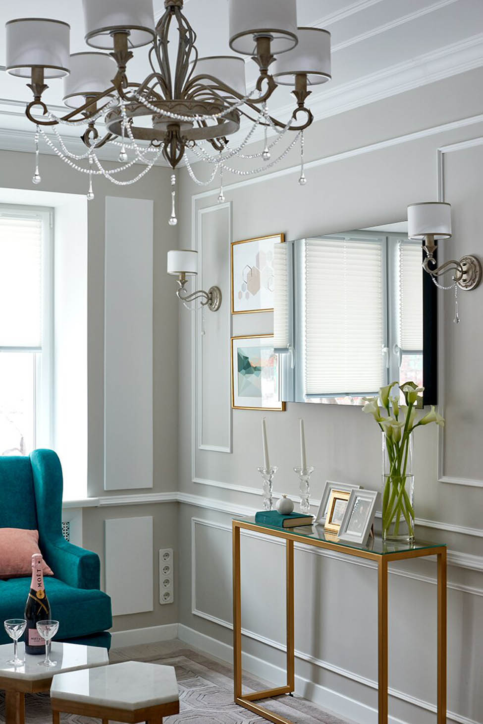 Светильники Maytoni в проекте в стиле ар-деко