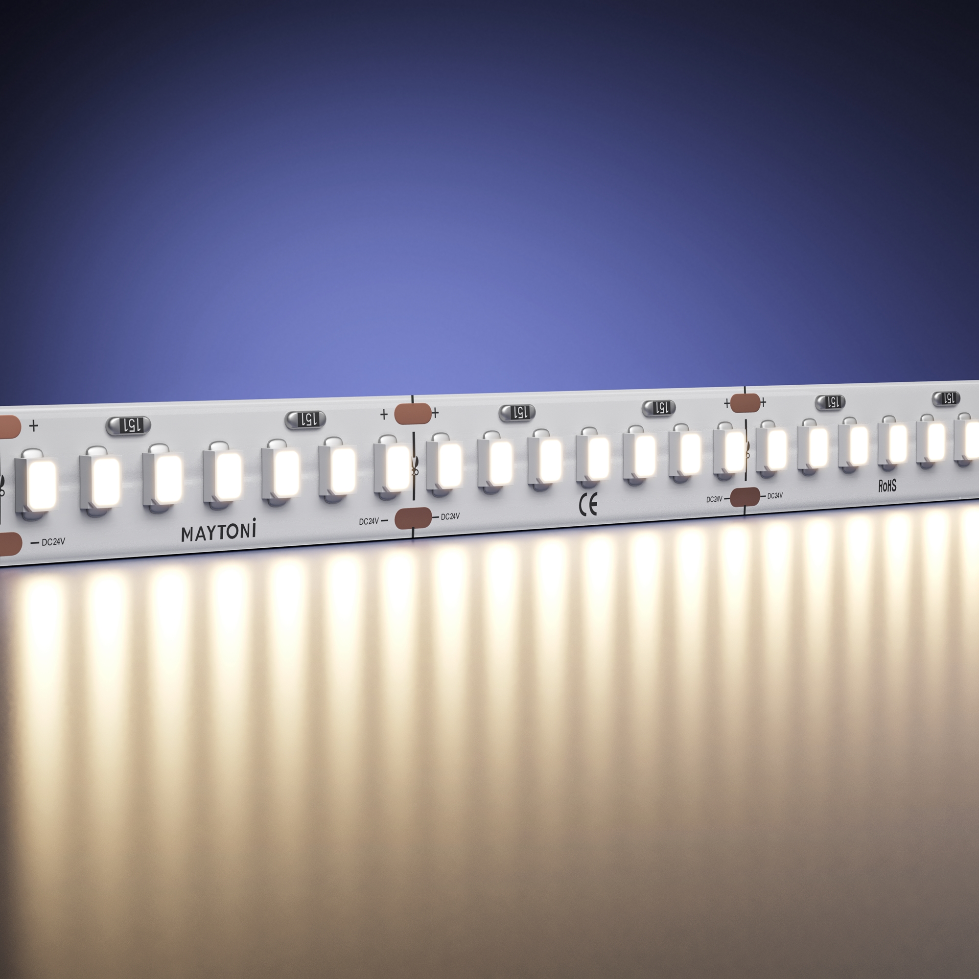 Светодиодная лента Ультра 24В 2835 11Вт/м 3000К 5м IP 20 201049