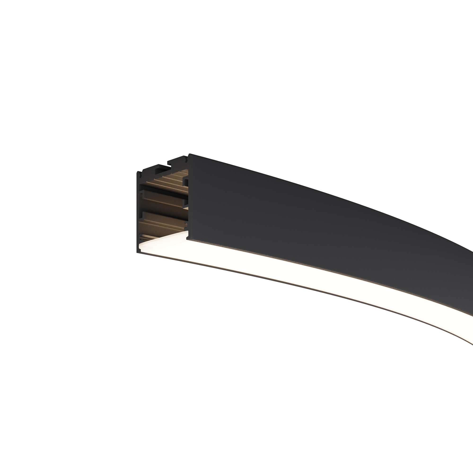 Радиусный профиль 35x35 D1500мм 1/8 круга черный