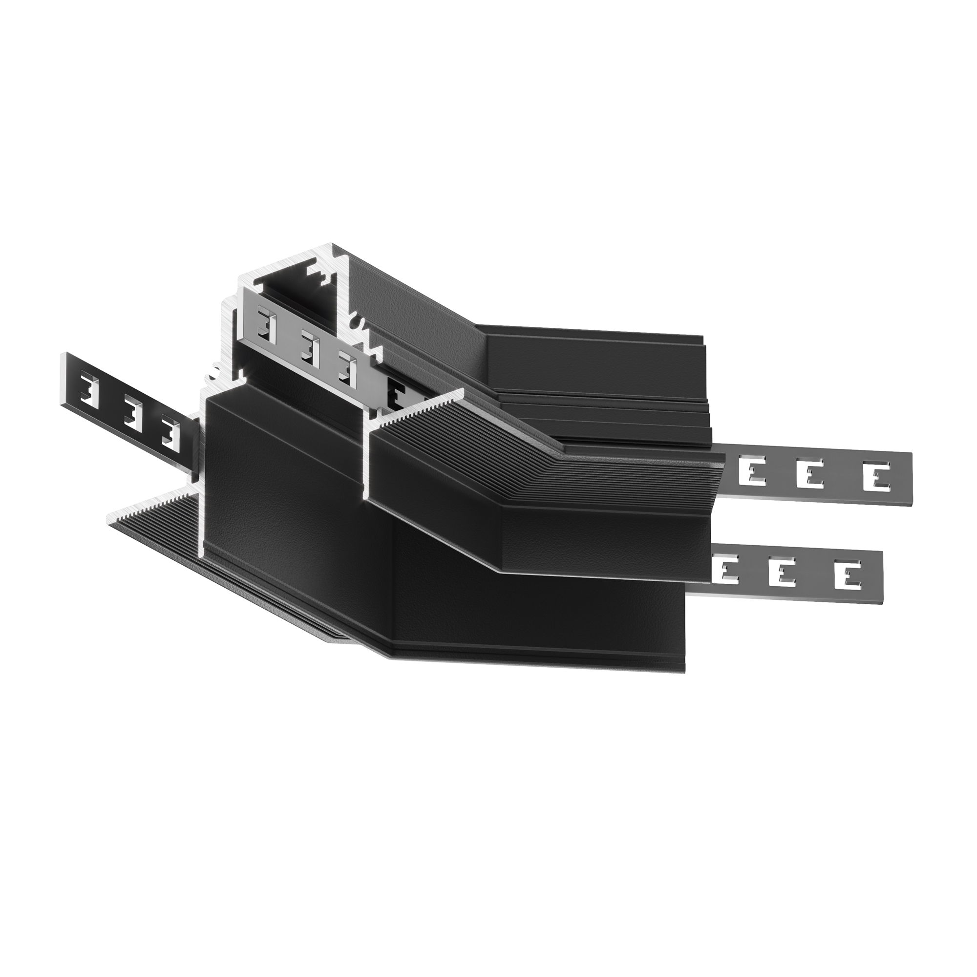 Угол-соединитель 135° Gravity встраиваемый черный