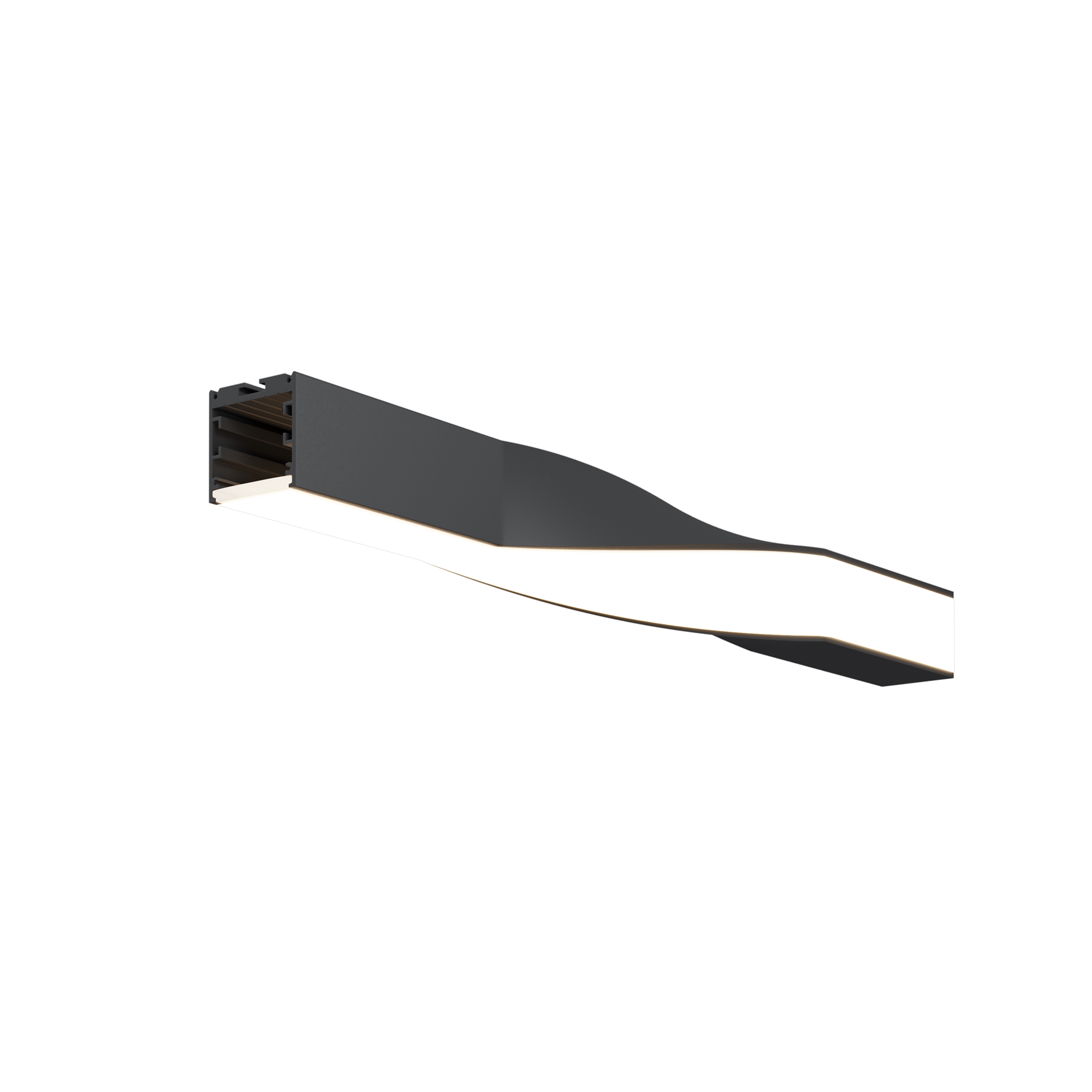 Радиусный профиль 35x35 Скрученный левый черный