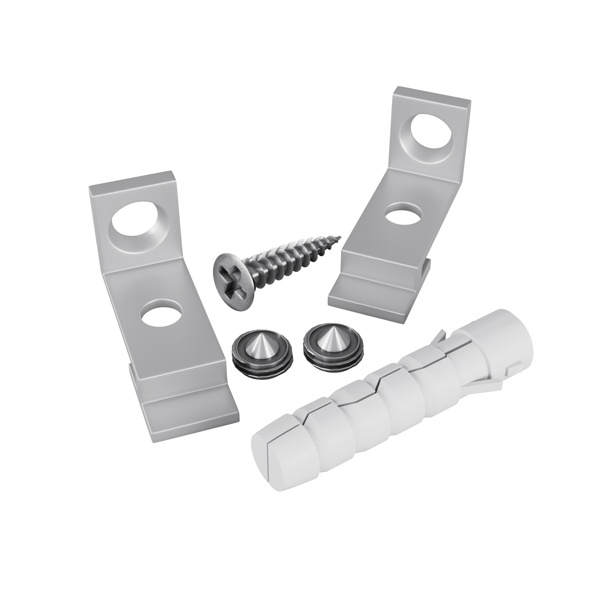 Комплект креплений для радиусного профиля с боковым свечением 2шт.