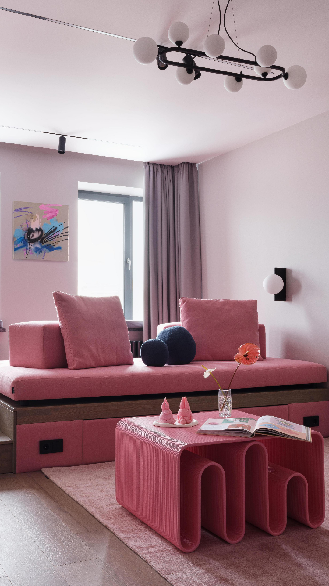 Яркая квартира 80 м² для блогера в Москве