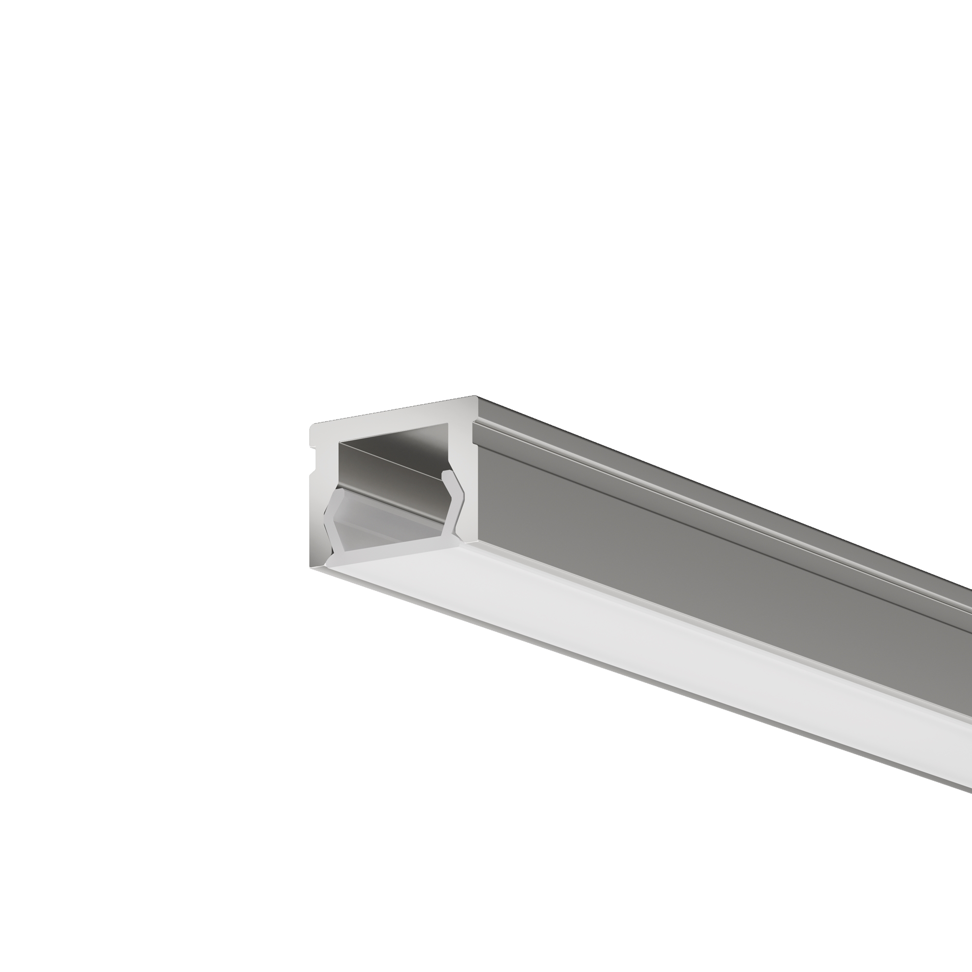 Алюминиевый профиль накладной 10x7 (Серебро, 2 м), ALM-1007-S-2M 631001