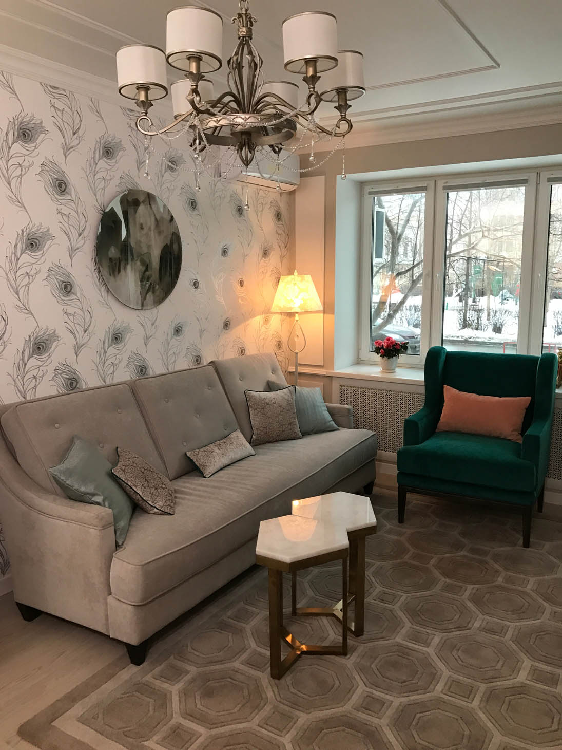 Светильники Maytoni в проекте в стиле ар-деко