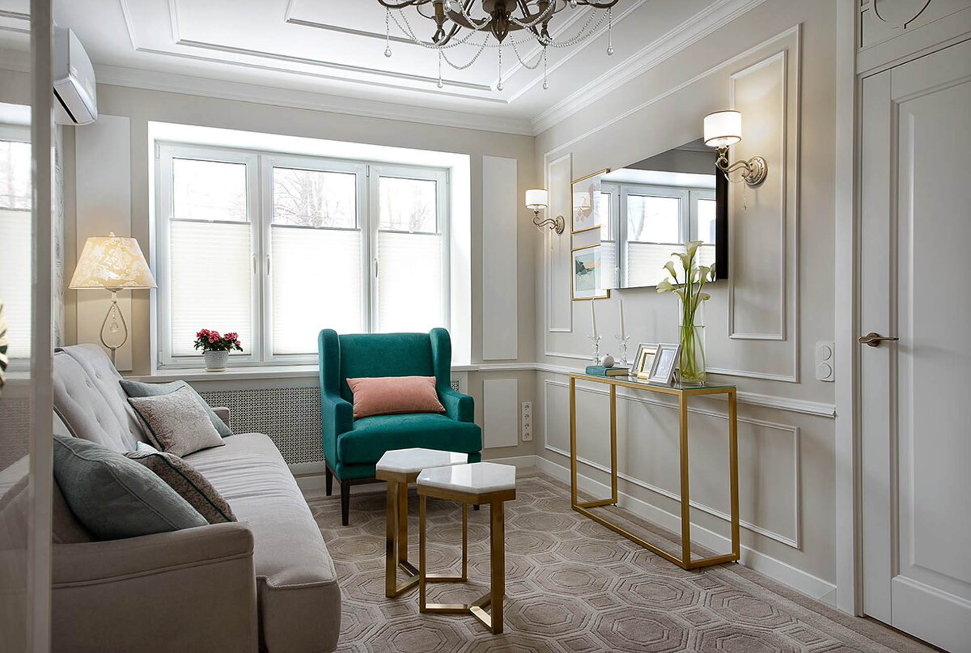 Светильники Maytoni в проекте в стиле ар-деко