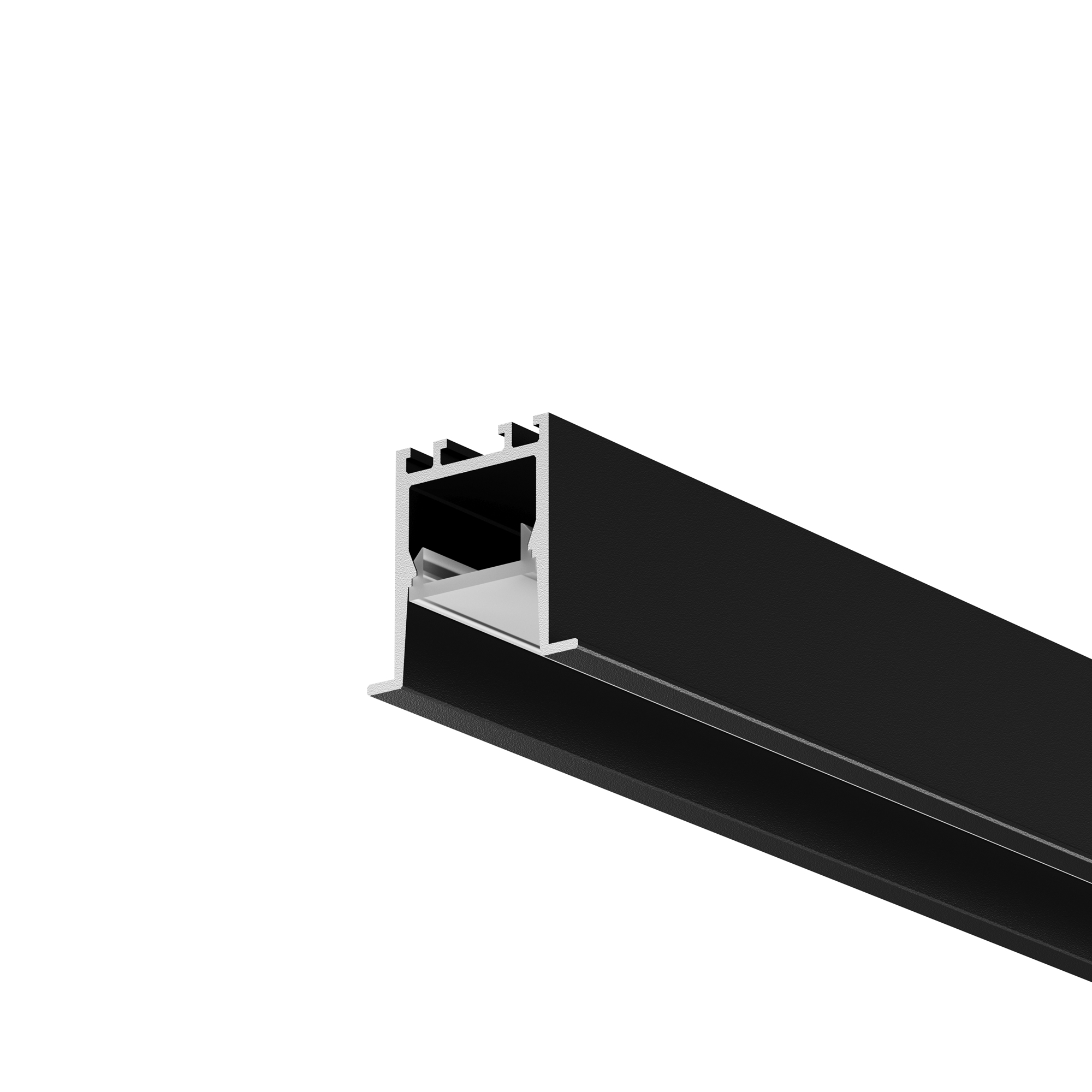 Алюминиевый профиль встраиваемый скрытого монтажа 22x22 (Черный, 2 м), ALM-2222-B-2M 632013