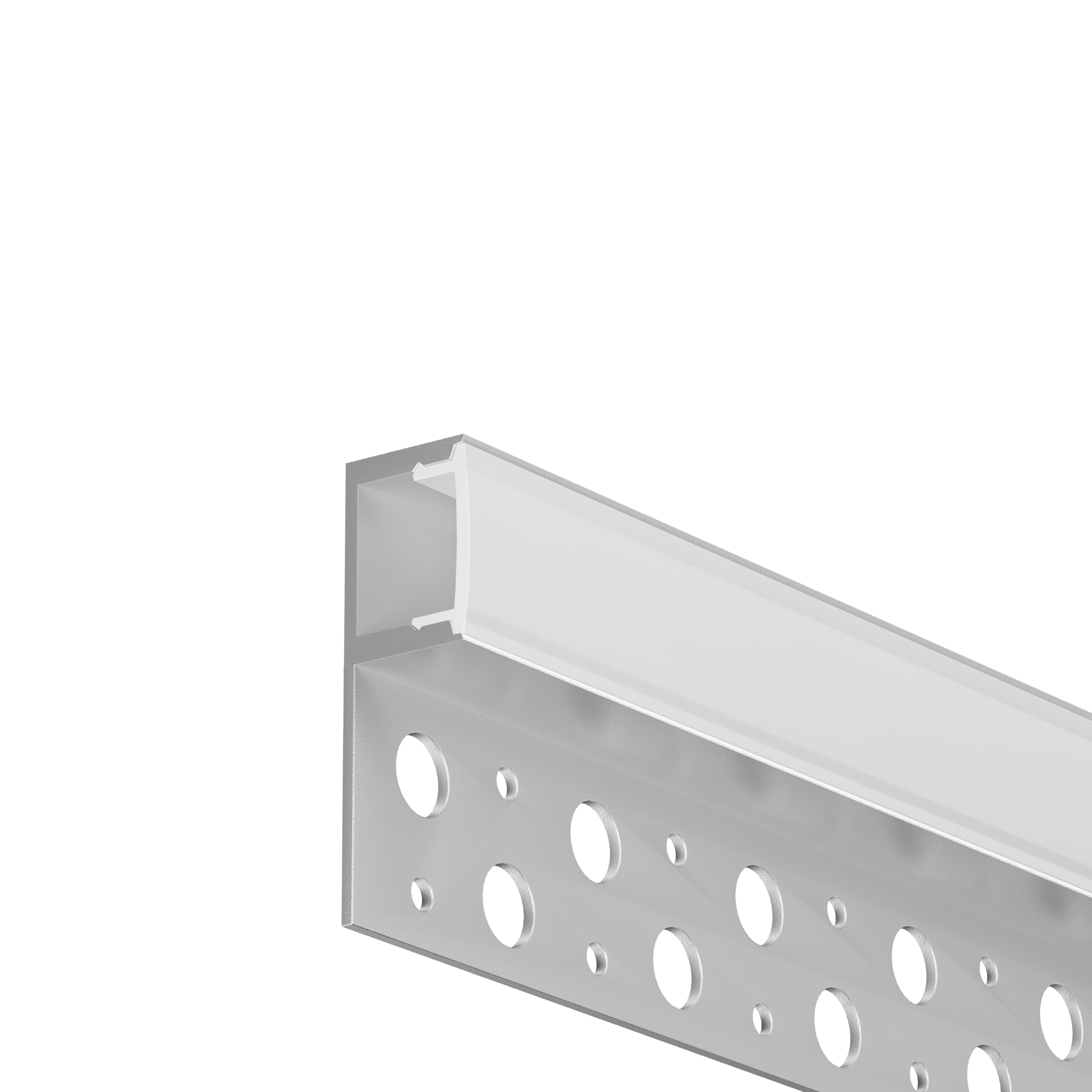 Алюминиевый профиль встраиваемый 36x11 (Серебро, 2 м), ALM-3611-S-2M