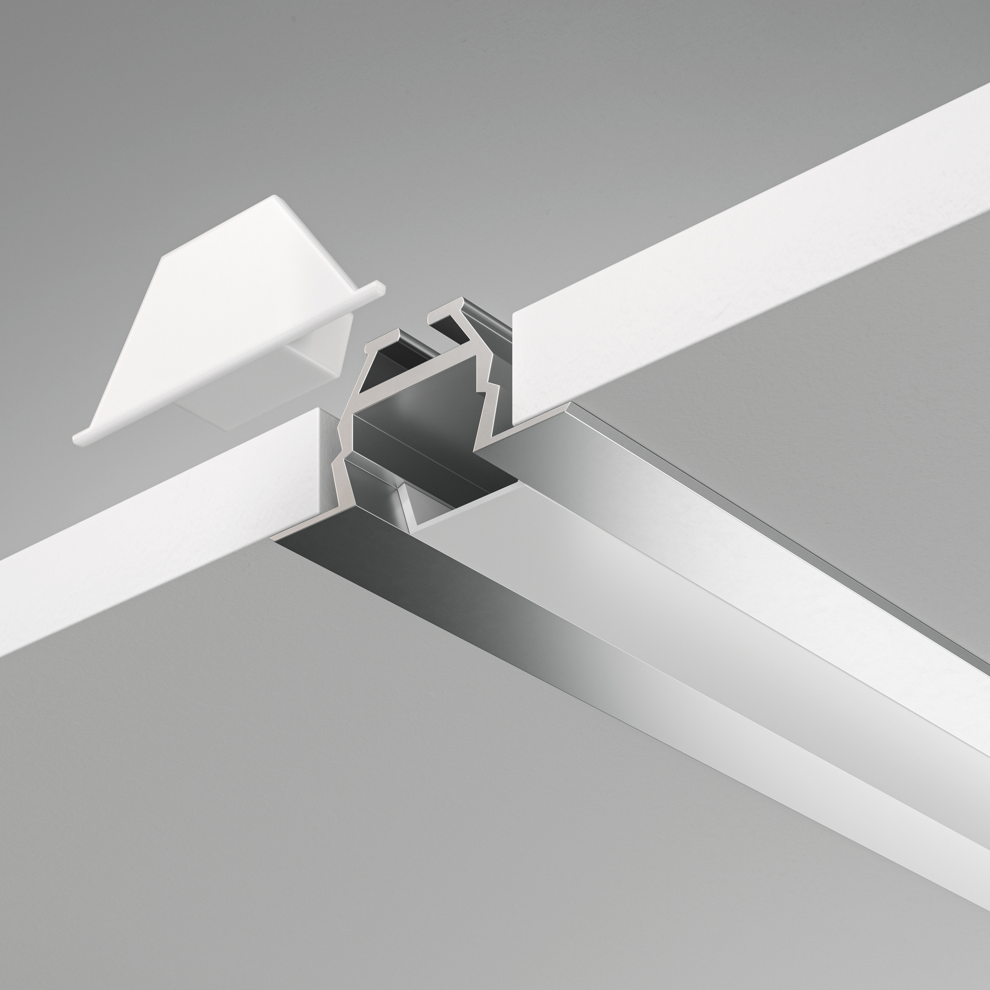 Алюминиевый профиль встраиваемый 30x10