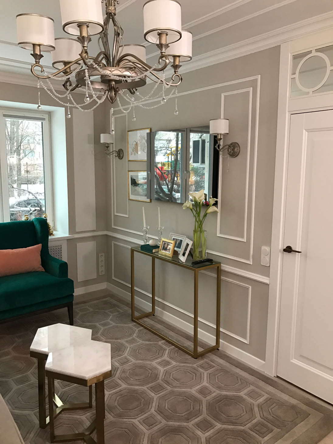 Светильники Maytoni в проекте в стиле ар-деко