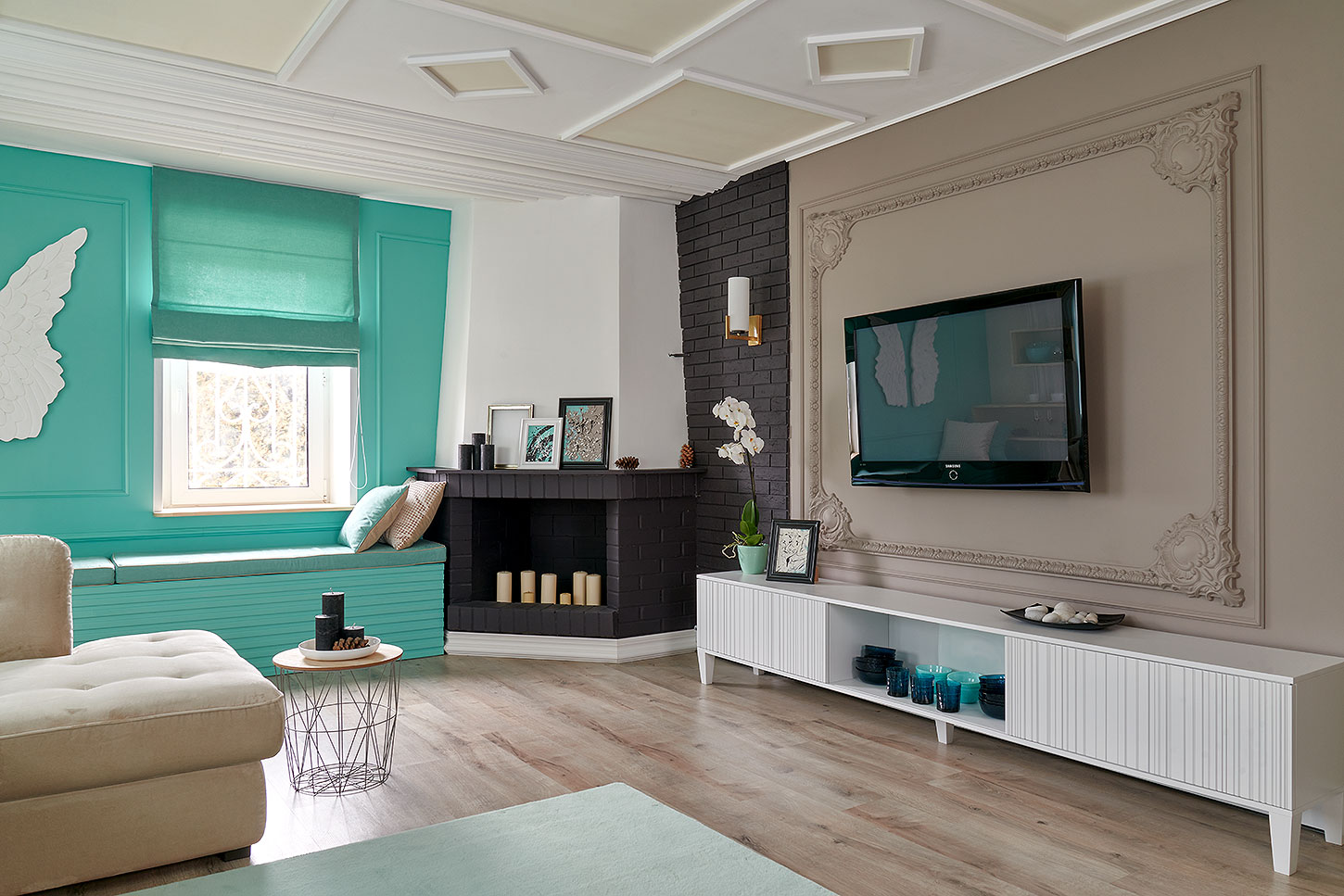 Проект гостиной «Мильфей» дизайнера Анастасии Канеевой