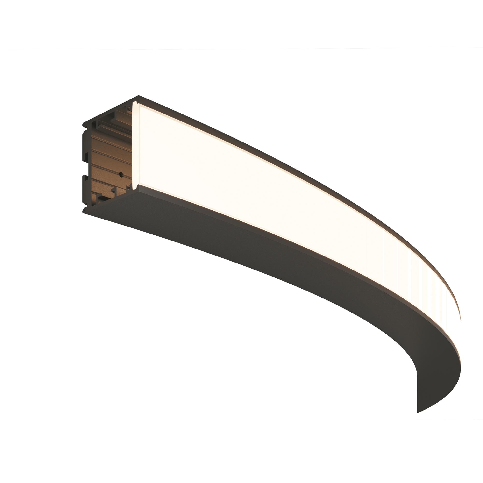 Радиусный профиль 35x35 D1500мм внешний 1/4 круга черный