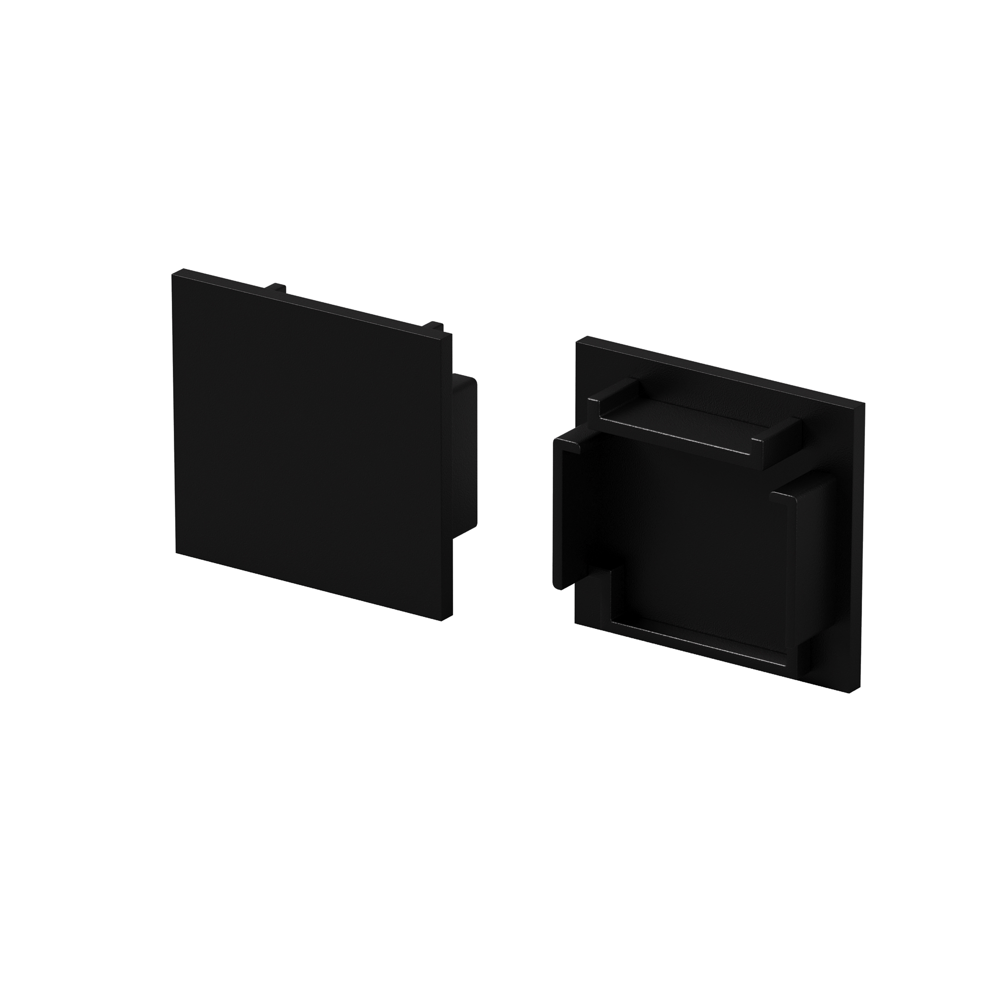 Комплект заглушек (для профиля 25x22) 2 шт., ALM-2522-B-EC 642066